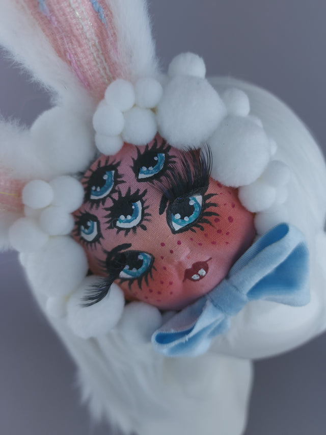 "Malocchio" Dollface Bunny Ear Mini Fascinator