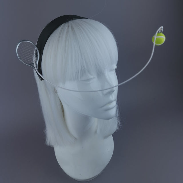 Pearls & Swine: Wimbledon Headpiece Tennis Racket & Ball