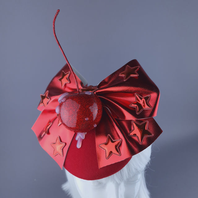"Cherro"Giant Cherry & Bow Food Fascinator Hat