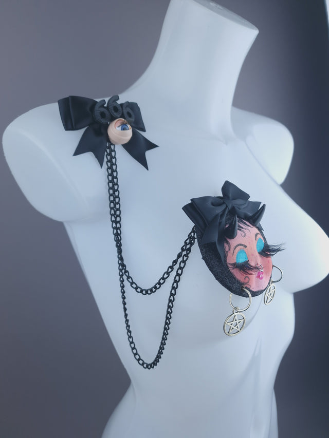 Devil Dollface Necklace Brooch Jewellery