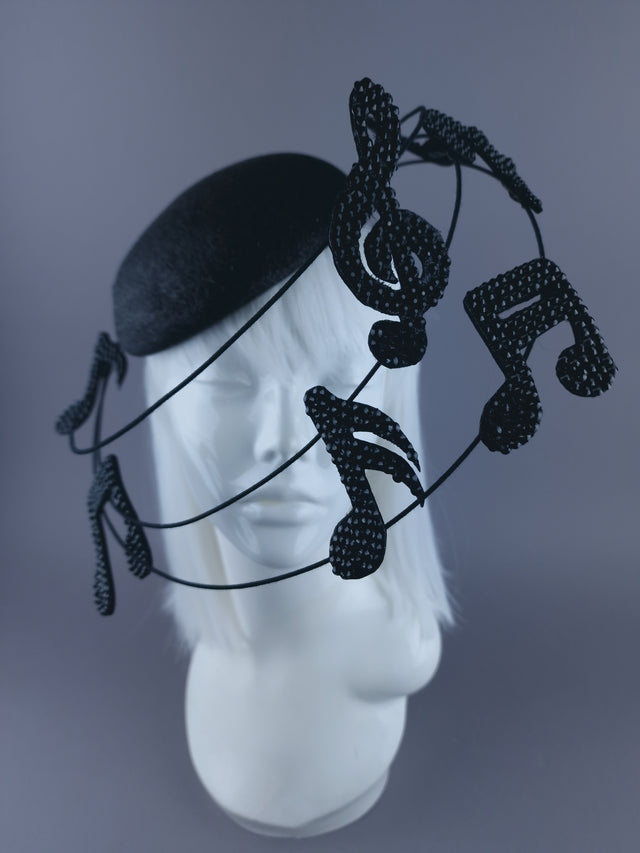 "Play on" Jewelled Musical Notes Hat