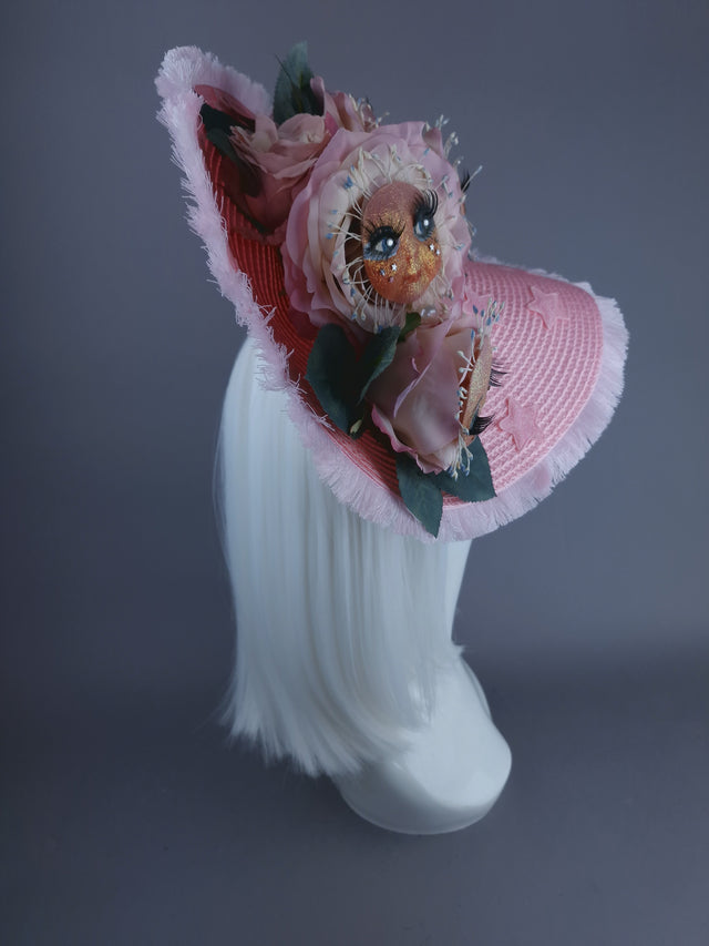 "Loopy Loo" Pink Dollface Fascinator Hat