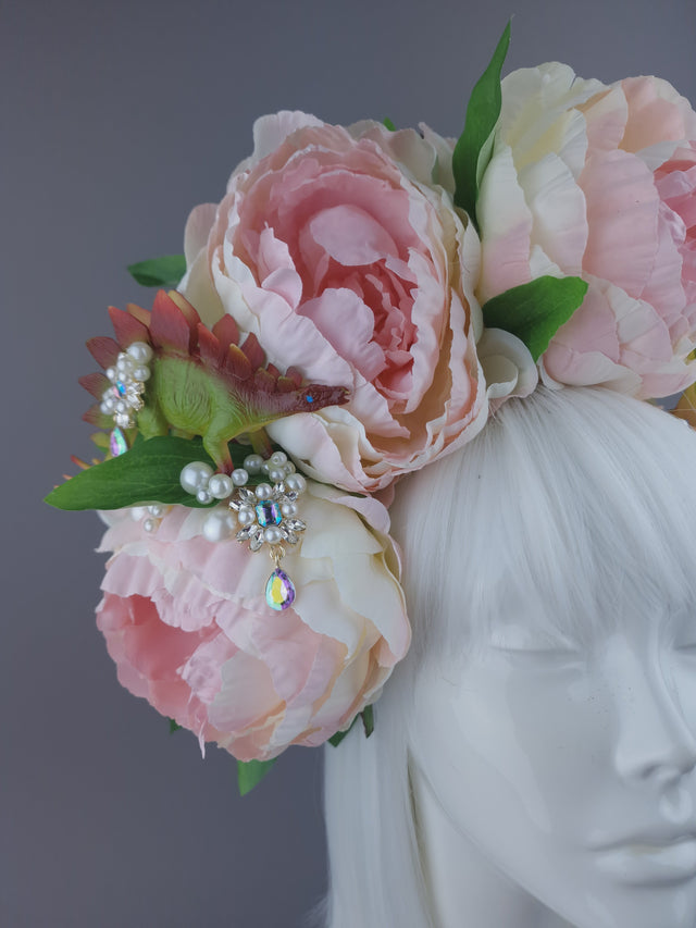 Pearls & Swine: Headdress Dinosaur, Pearl & Peony