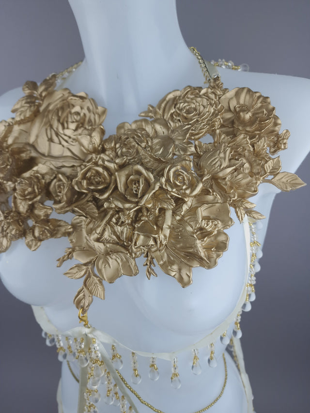 "Rose du Ciel" Gold Harness Body Jewellery.