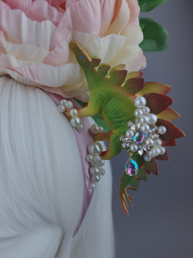 Pearls & Swine: Headdress Dinosaur, Pearl & Peony