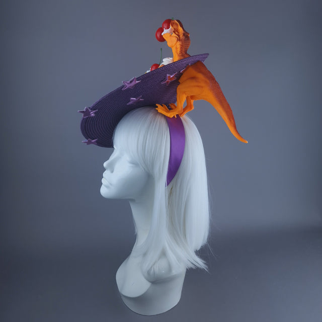 "T-RexX" Colourful Fruit & Dinosaur Fascinator Hat