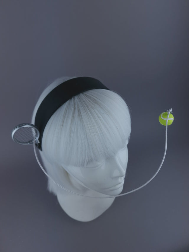 Pearls & Swine: Wimbledon Headpiece Tennis Racket & Ball