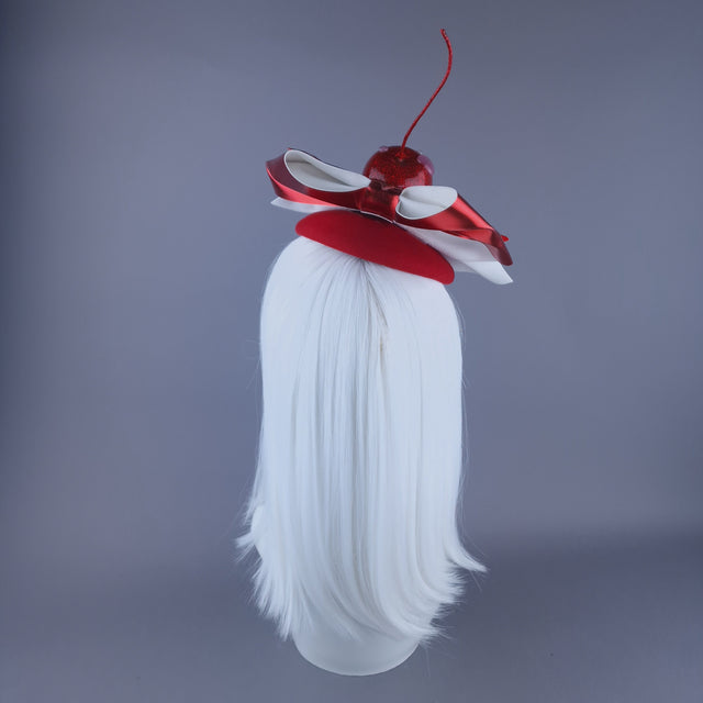 "Cherro"Giant Cherry & Bow Food Fascinator Hat