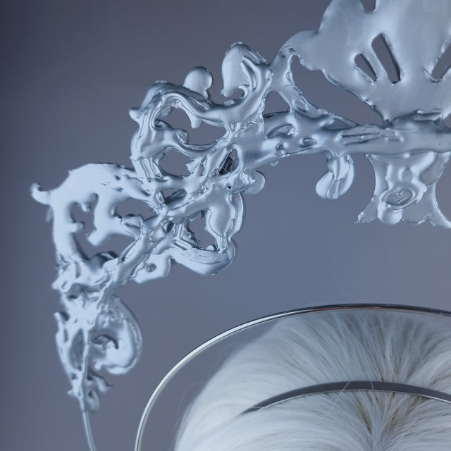 "Adorado" Silver Filigree Halo