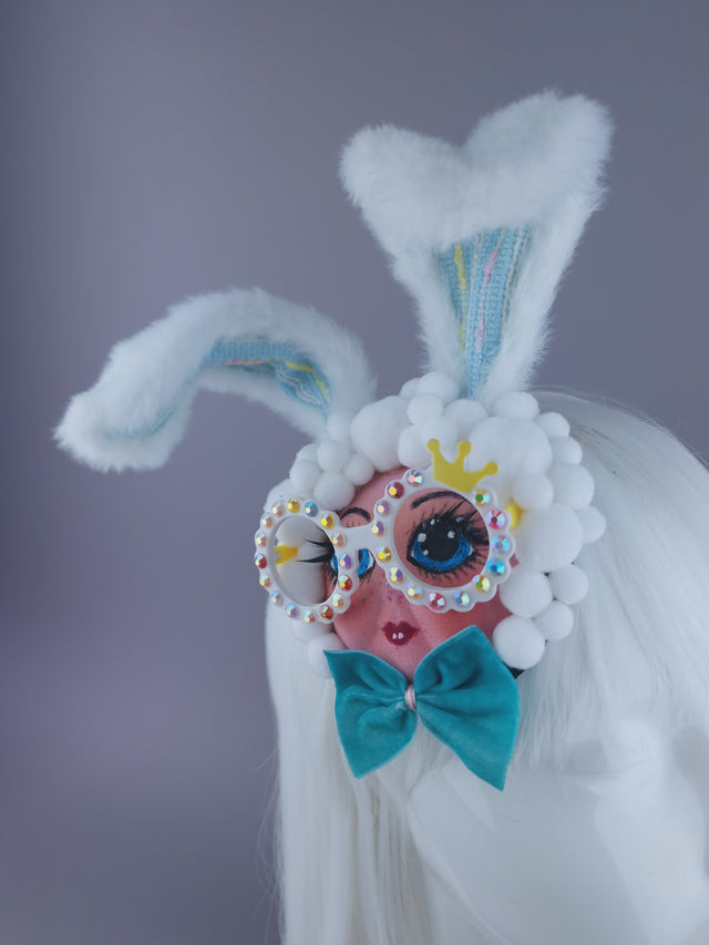 "BeBee" Dollface Bunny Ear Mini Fascinator