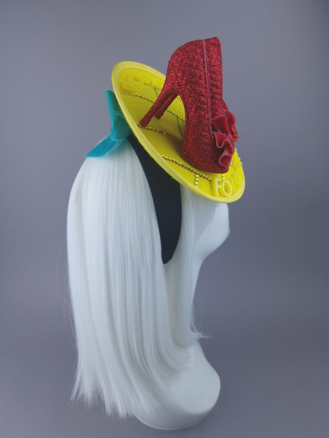 Pearls & Swine: Wizard of Oz, Ruby Slippers Fascinator Hat "Dorothy"