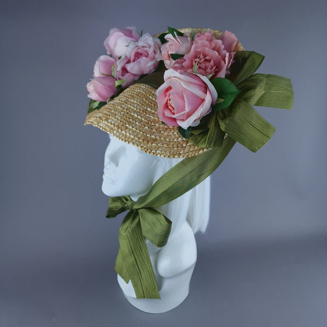 "Bridgerton" Pink Rose Hat