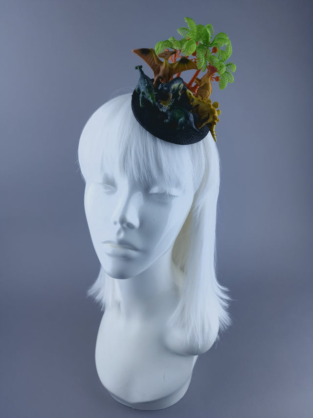 "In the Beginning" Dinosaur & Trees Mini Fascinator