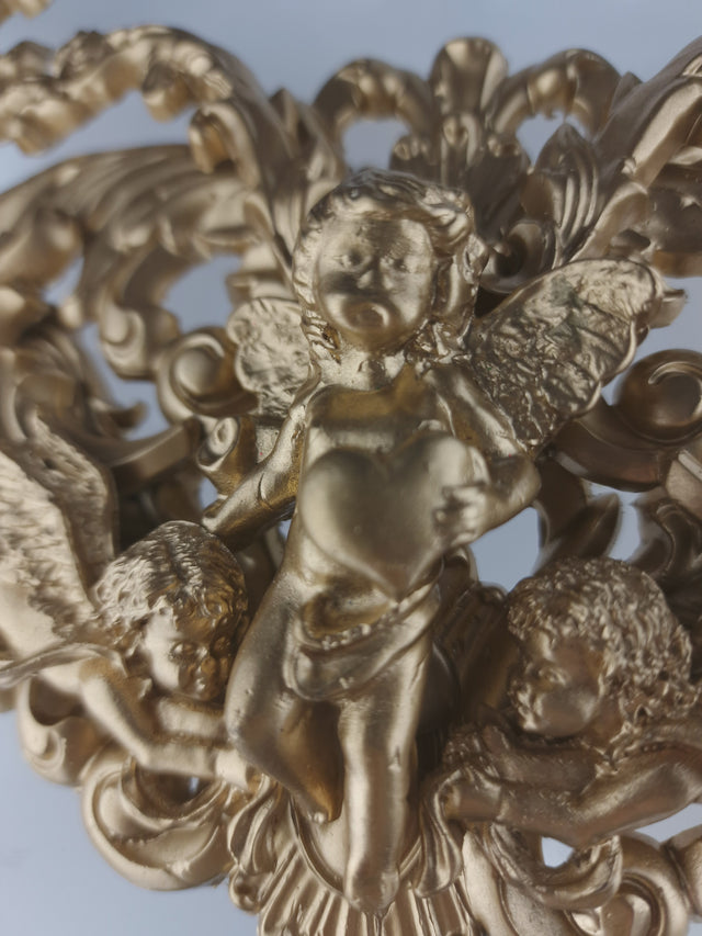 "Soul" Gold Cherub & Filigree Neckpiece