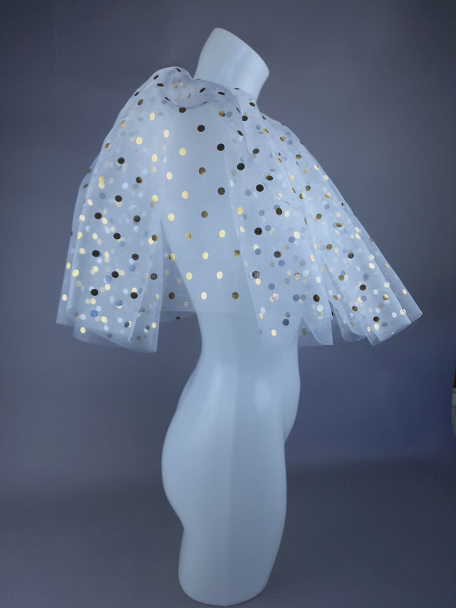 "Bobo" Spotted Neck Ruffle, Clown Collar