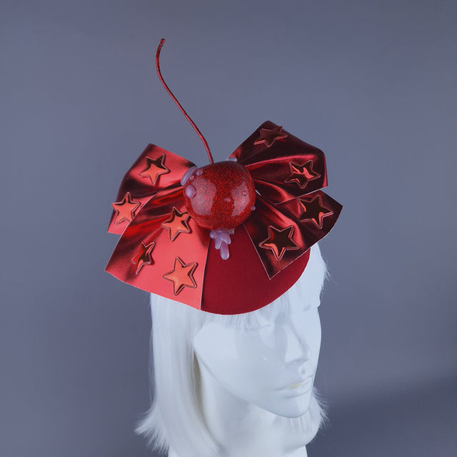"Cherro"Giant Cherry & Bow Food Fascinator Hat