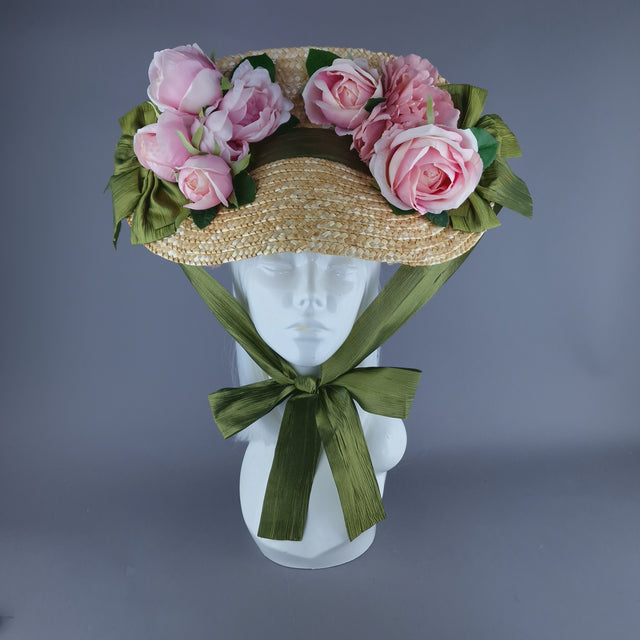 "Bridgerton" Pink Rose Hat