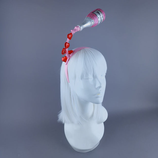 "Champers" Champagne Valentines Headpiece