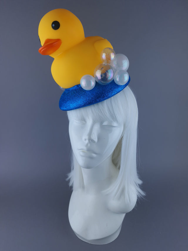 "In The Tub" Rubber Duck & Bubble Fascinator Hat