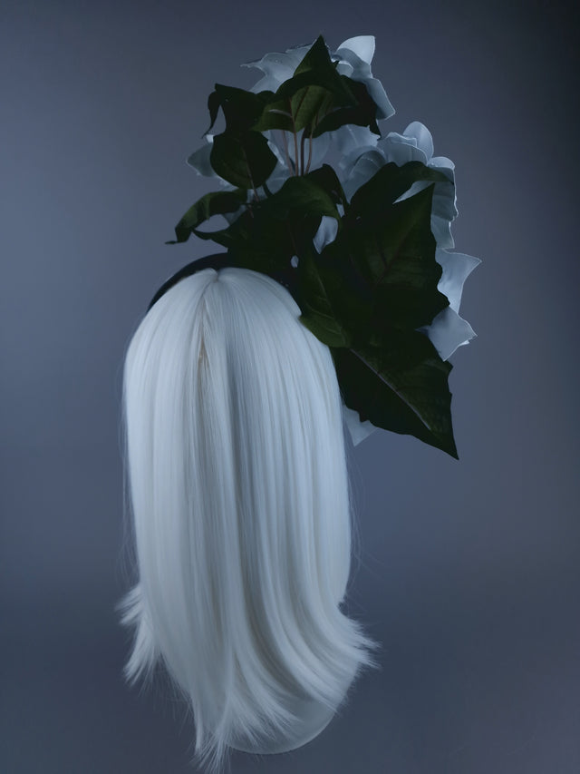 Metallic SIlver Poinsettia Headdress