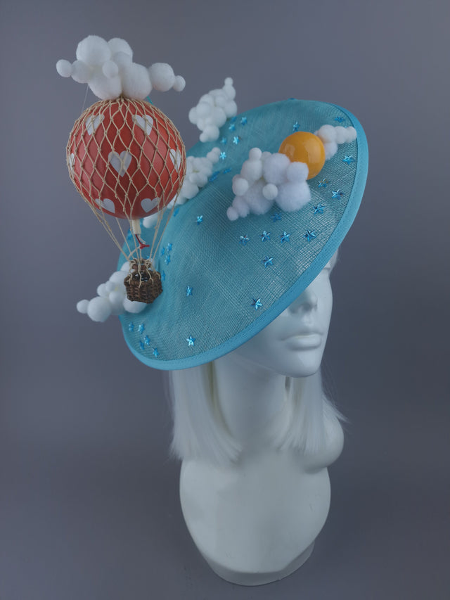 Pearls & Swine: Hot Air Balloon, Clouds, Sky & Sun Hat "Skies"