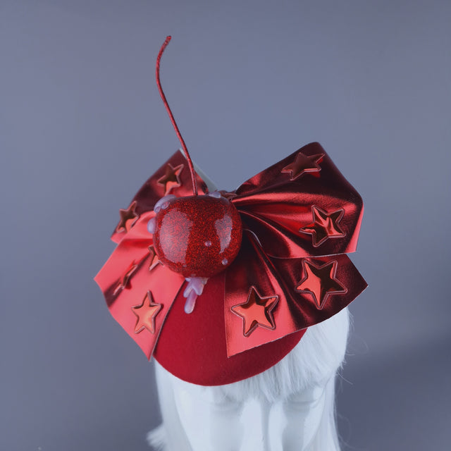 "Cherro"Giant Cherry & Bow Food Fascinator Hat