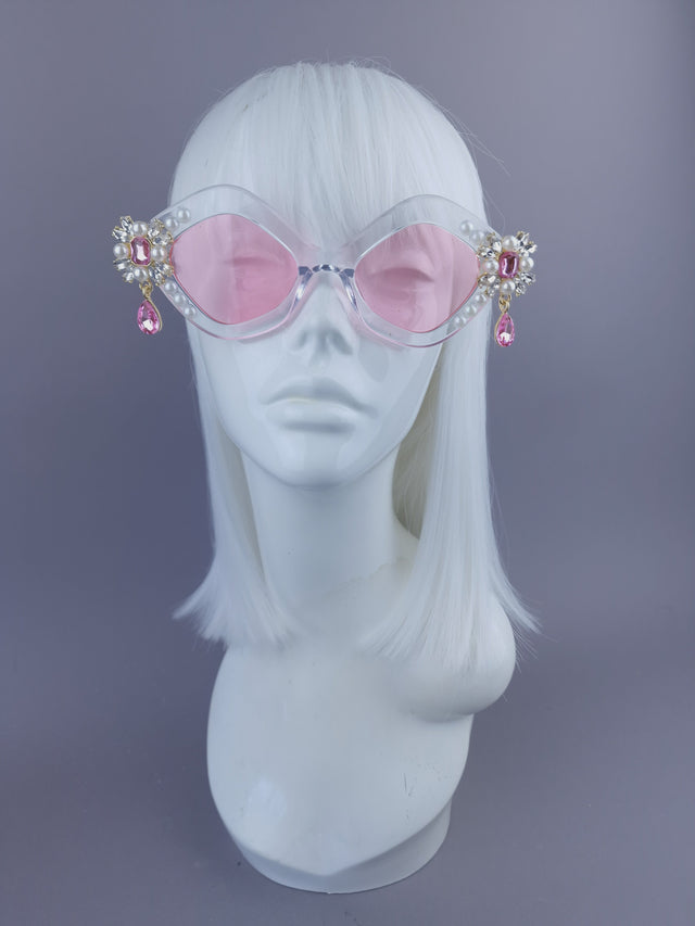 Pearls & Swine: Pink & Jewel Sunglasses - LIMITED EDITION