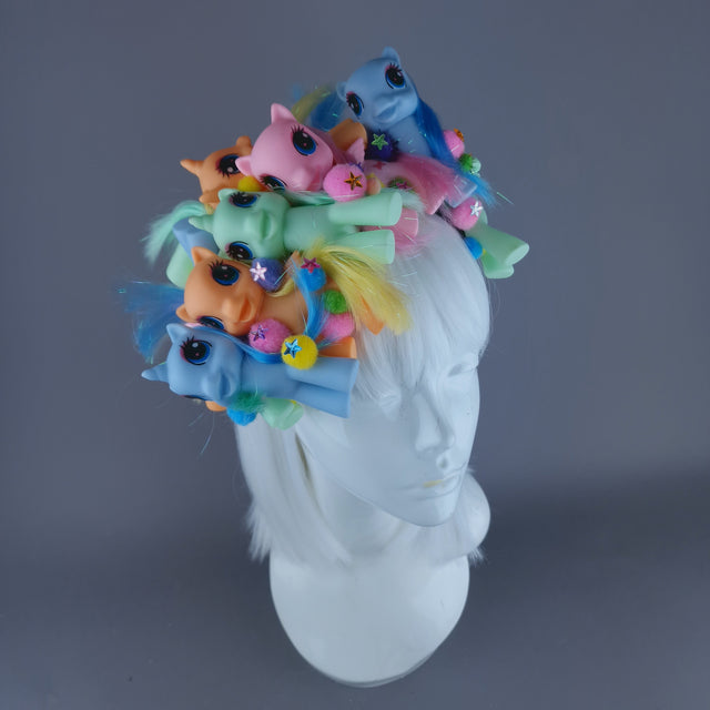 "Poni" Colourful Pony Vintage-Style Fascinator Hat