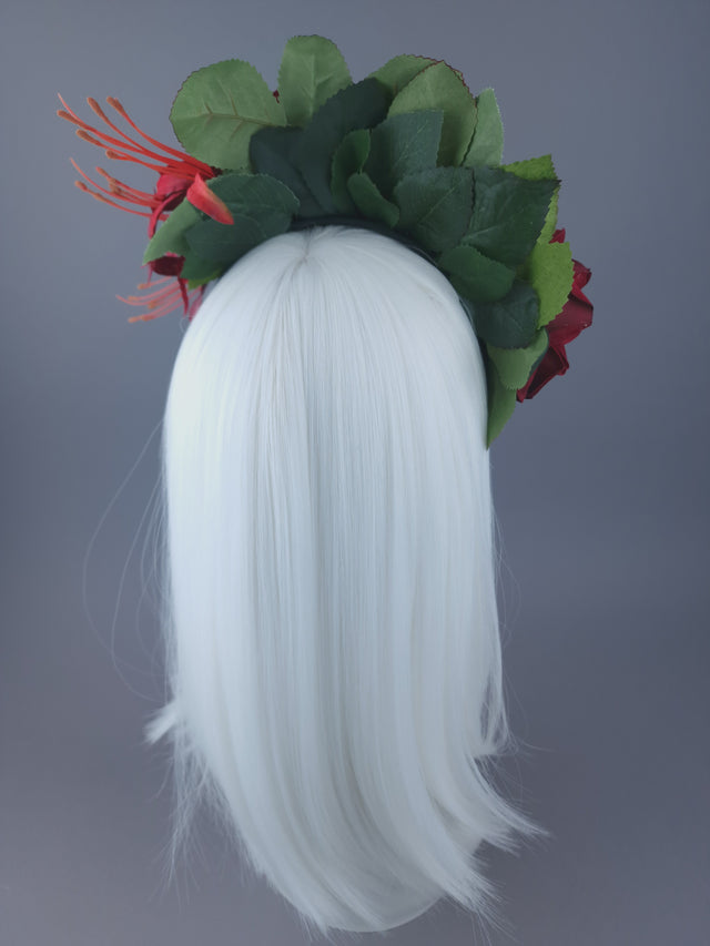 Pearls & Swine: Roses & Skulls Headdress "Death To The Lovers"