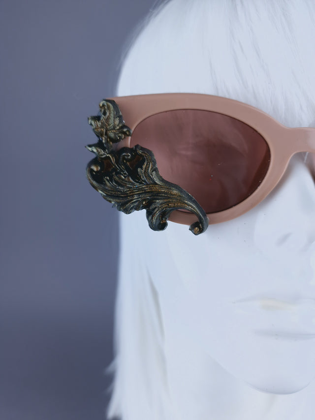 Pearls & Swine: SPECIAL OFFER: Filigree Brown/Pink Sunglasses