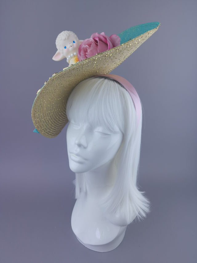 "Mutton Dressed As Lamb" Roses & Pearls Quote Hat