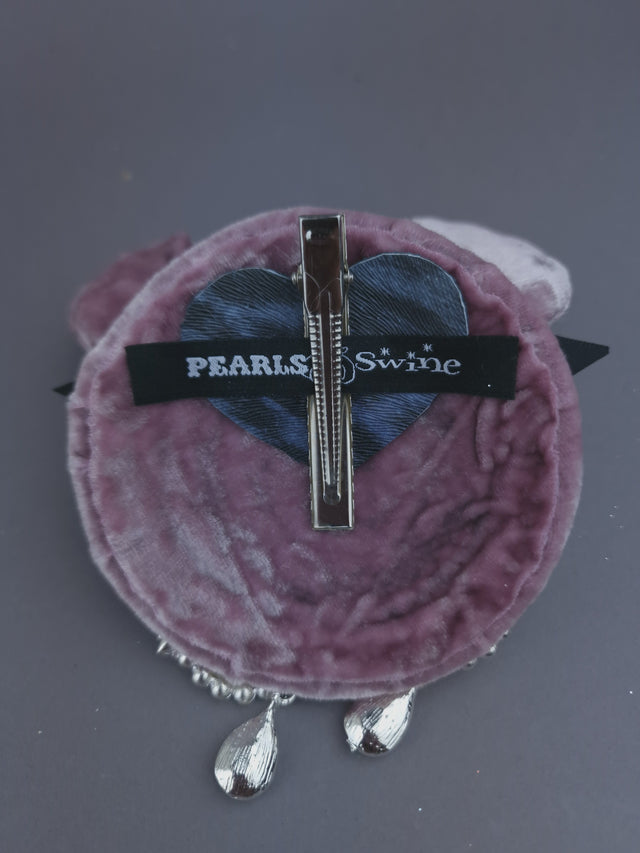 Pearls & Swine: Pink Rabbit Ear Mini Fascinator "Sad Bunny"