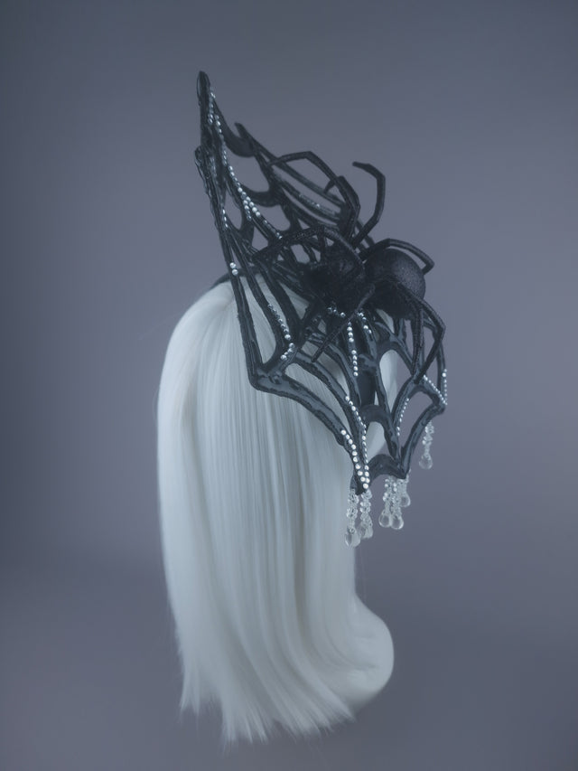 Pearls & Swine: Spider Web Crystal Headdress "Cobweb"