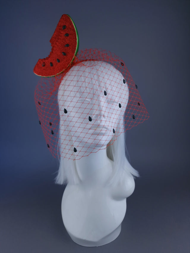 "Not In My Name" Watermelon Veil Headpiece
