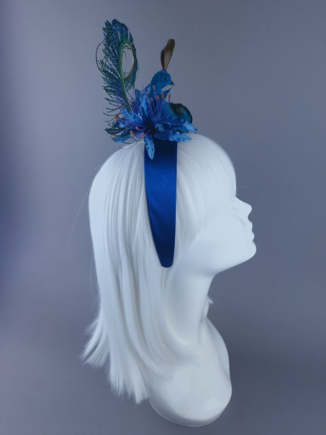 "Preen" Peacock & Flower Headdress