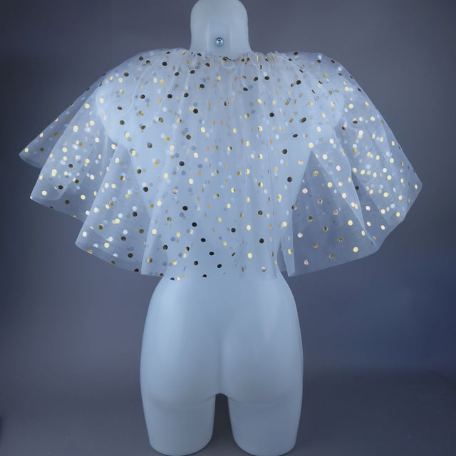 "Bobo" Spotted Neck Ruffle, Clown Collar