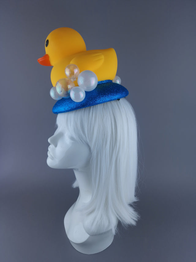 "In The Tub" Rubber Duck & Bubble Fascinator Hat
