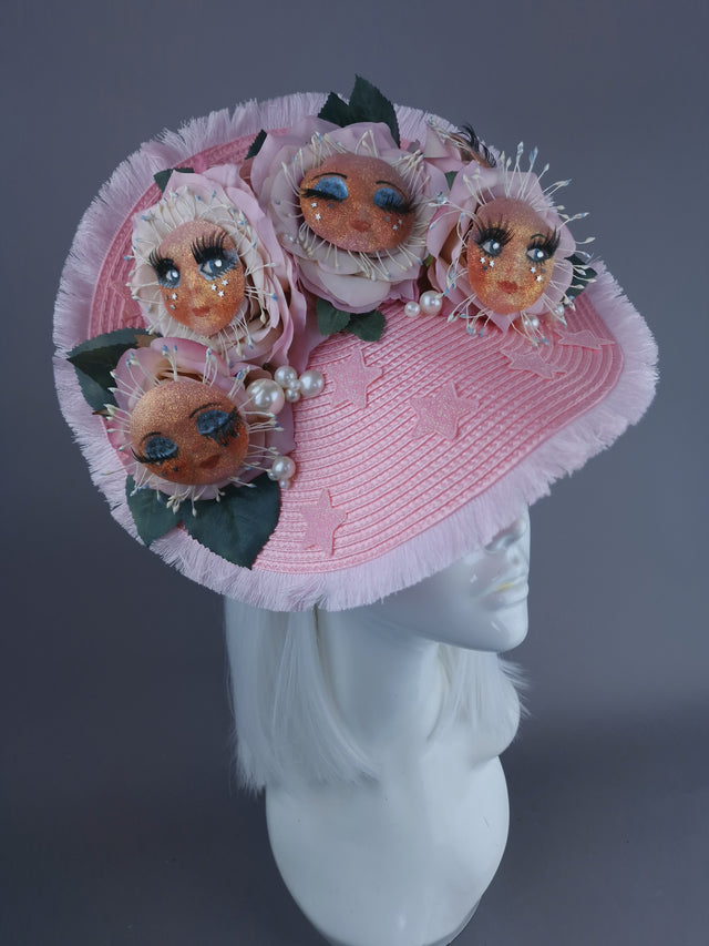 "Loopy Loo" Pink Dollface Fascinator Hat