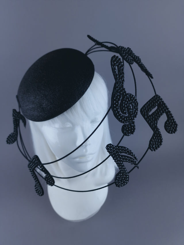 "Play on" Jewelled Musical Notes Hat