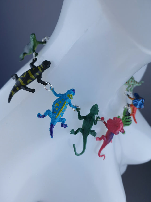 Colourful Small Lizard Gecko Neckpiece