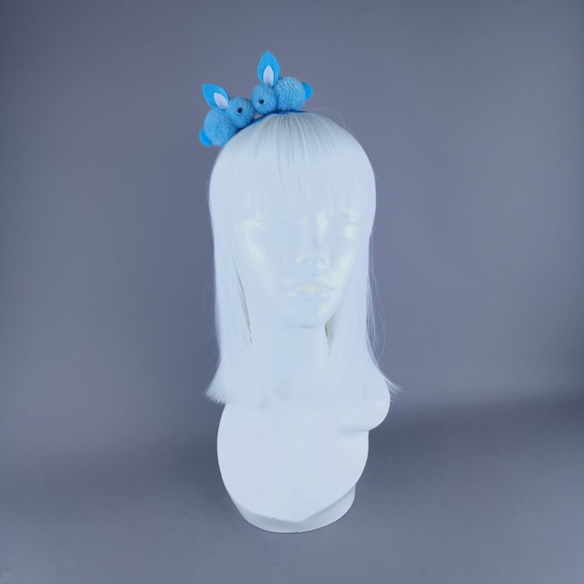 "Pompom" Blue Bunny Rabbit Glitter Headband