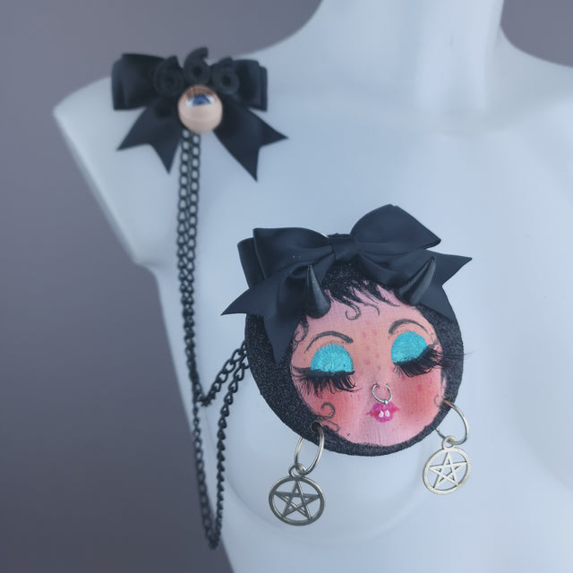 Devil Dollface Necklace Brooch Jewellery