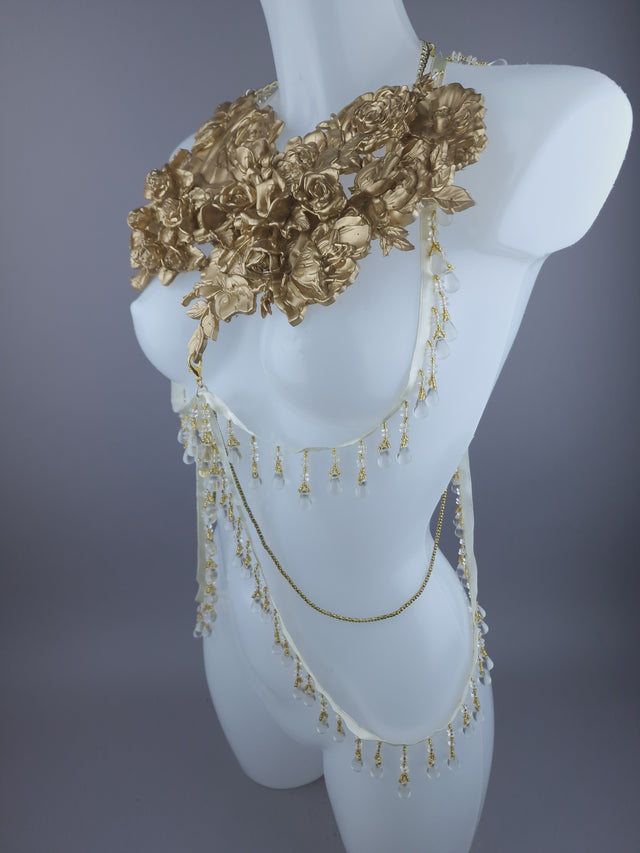 "Rose du Ciel" Gold Harness Body Jewellery.