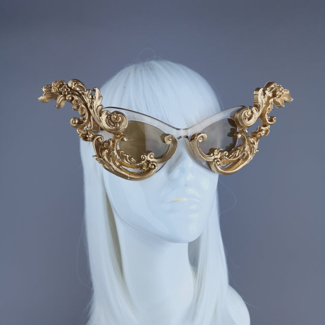 "Zeus" Gold Filigree Ornate Sunglasses
