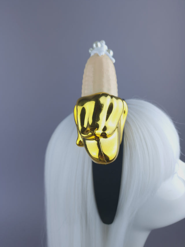 "Filthy Cute" Banana & Cream Headpiece