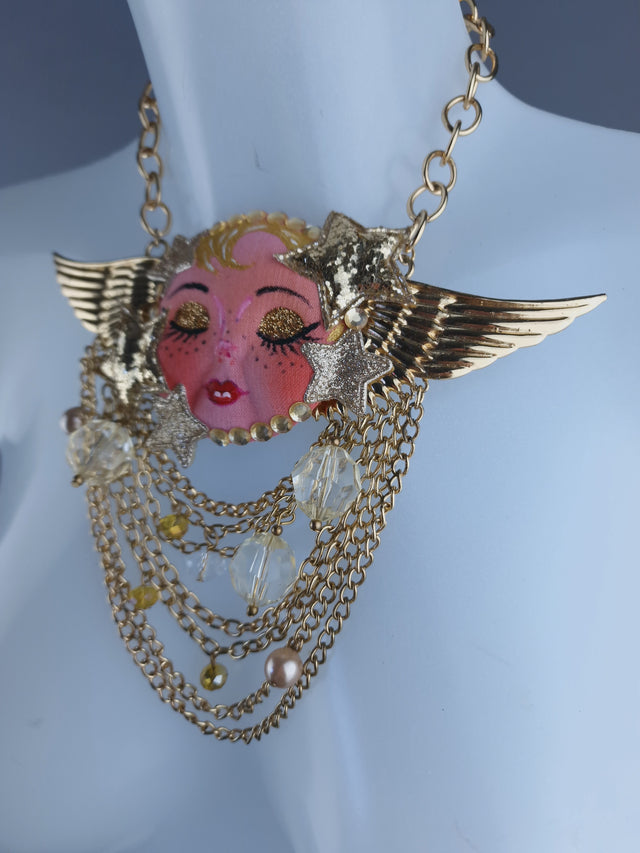 "Sanctus" Cherub DollFace Necklace