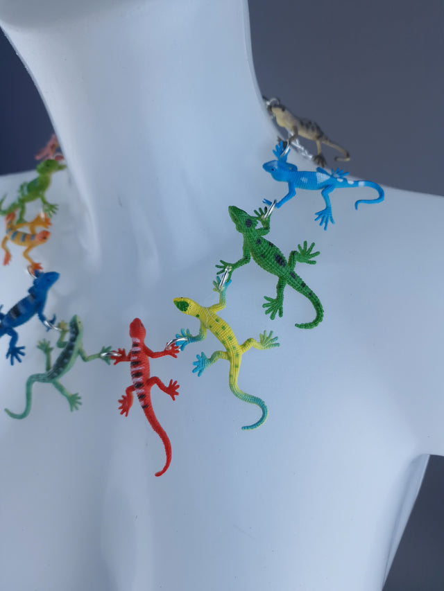 Colourful Medium Lizard Gecko Neckpiece