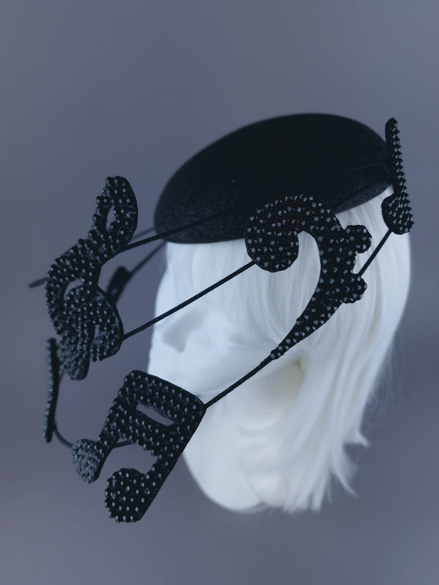 "Play on" Jewelled Musical Notes Hat