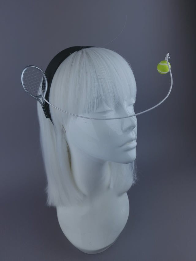 Pearls & Swine: Wimbledon Headpiece Tennis Racket & Ball