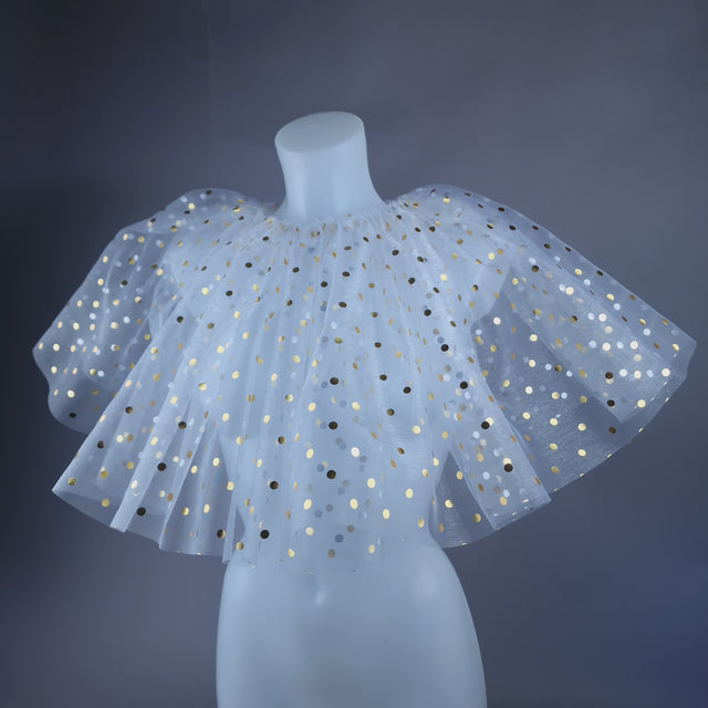 "Bobo" Spotted Neck Ruffle, Clown Collar